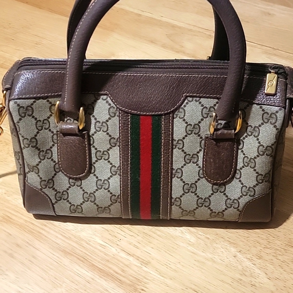 💯 Authentic  Gucci Sherry Line Boston Bag - Picture 2 of 16